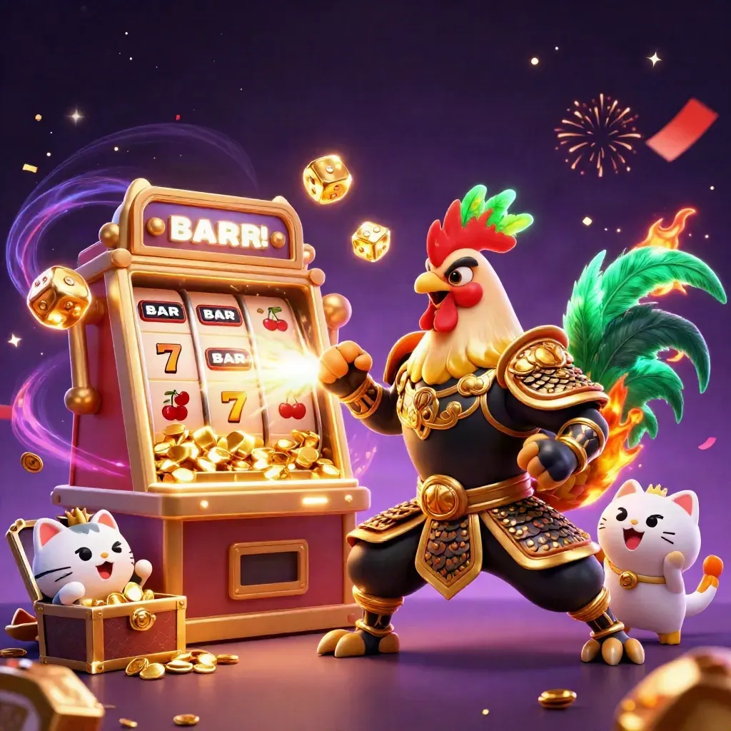 Ayam samurai emas, naga bayi, dan kucing keberuntungan di ledakan slot mewah.